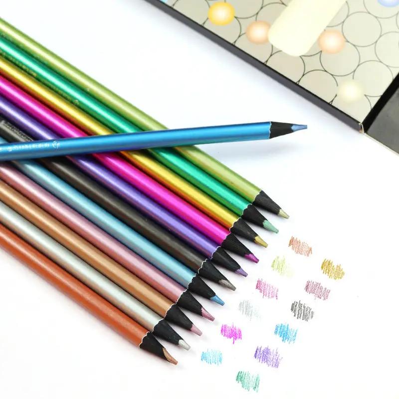 12-color Metallic Colored Pencils Charge Hub X