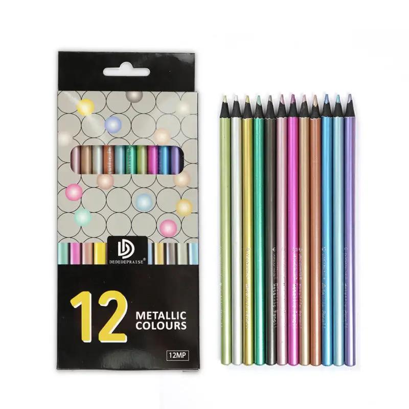 12-color Metallic Colored Pencils Charge Hub X