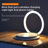 2 In 1 Wireless Charging 3 Gear Creative LED Small Night Light Portable Phone Stand Folding Bedside Lamp 15W Fast Charging Charge Hub X