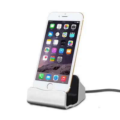 2-in-1 Desktop Charging Dock with USB Cable for iPhone, Android, Type-C & Micro USB Charge Hub X