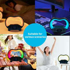 2024 New 6 In 1 Smart Remote Control Bluetooth-compatible Ambience Intelligent LED Table Lamp Multi-function Wireless Charger Night Light Bluetooth-compatible Speaker.