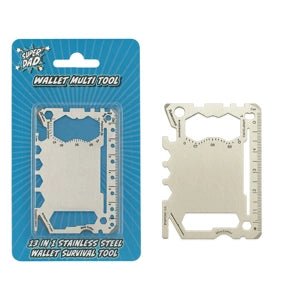 24 - in - 1 Multi - Tool Wallet Card - Compact & Durable Metal Wallet Gadget - Charge Hub X