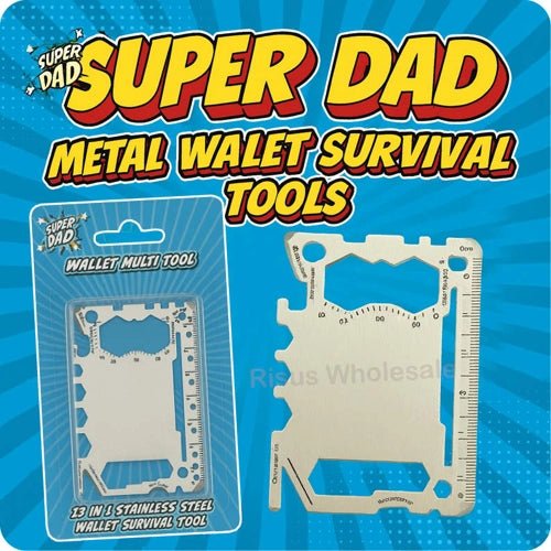 24 - in - 1 Multi - Tool Wallet Card - Compact & Durable Metal Wallet Gadget - Charge Hub X