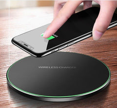 Fast Wireless Charger For I-Phone & Sam-sung High Speed Copper Coil Design 98x98x6.5mm USB Charging Cable Included 12 Months Warranty - Device Cellphone Smartphone