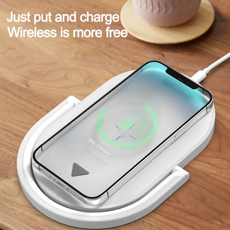 3 In 1 Foldable Wireless Charger Night Light Wireless Charging Station Stonego LED Reading Table Lamp 15W Fast Charging Light Charge Hub X