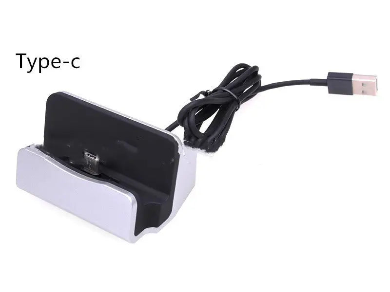 3-in-1 Charging Dock Station – Micro USB, Type-C & Lightning Stand for iPhone & Android Charge Hub X