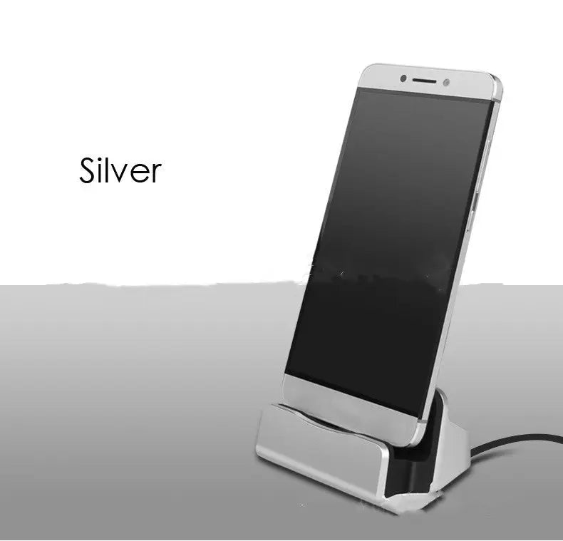 3-in-1 Charging Dock Station – Micro USB, Type-C & Lightning Stand for iPhone & Android Charge Hub X