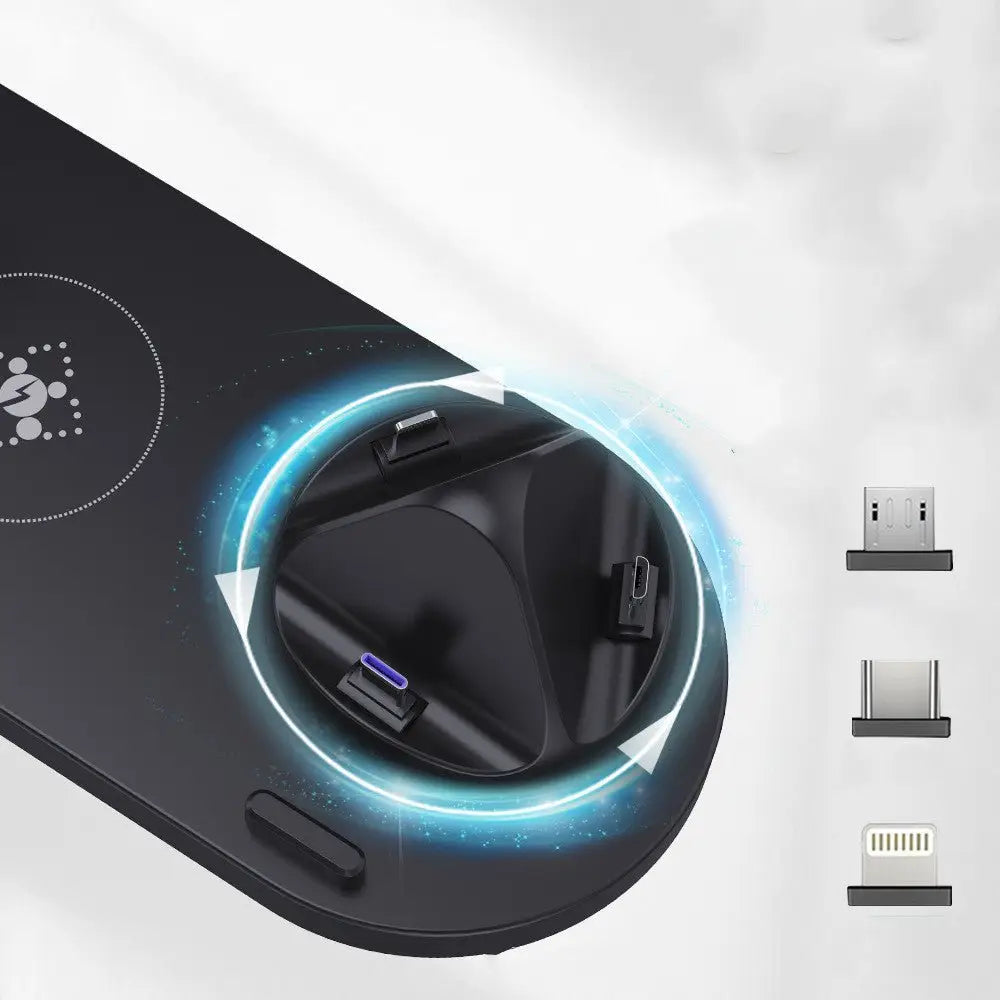 Black electronic device with USB ports on a white background