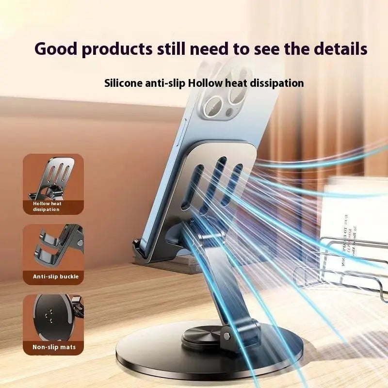 360 Degree Rotation Adjustment Folding Lazy Tablet Desktop Phone Holder Charge Hub X