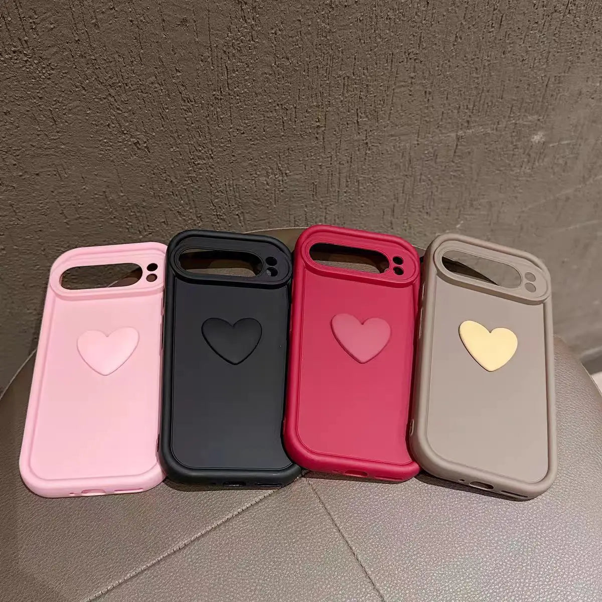 3D Heart Phone Case – Cute Shockproof Protective Cover for iPhone/Samsung - Charge Hub X