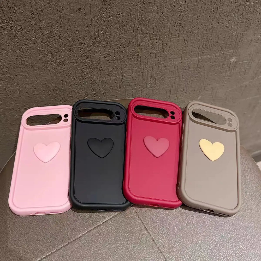 3D Heart Phone Case – Cute Shockproof Protective Cover for iPhone/Samsung - Charge Hub X