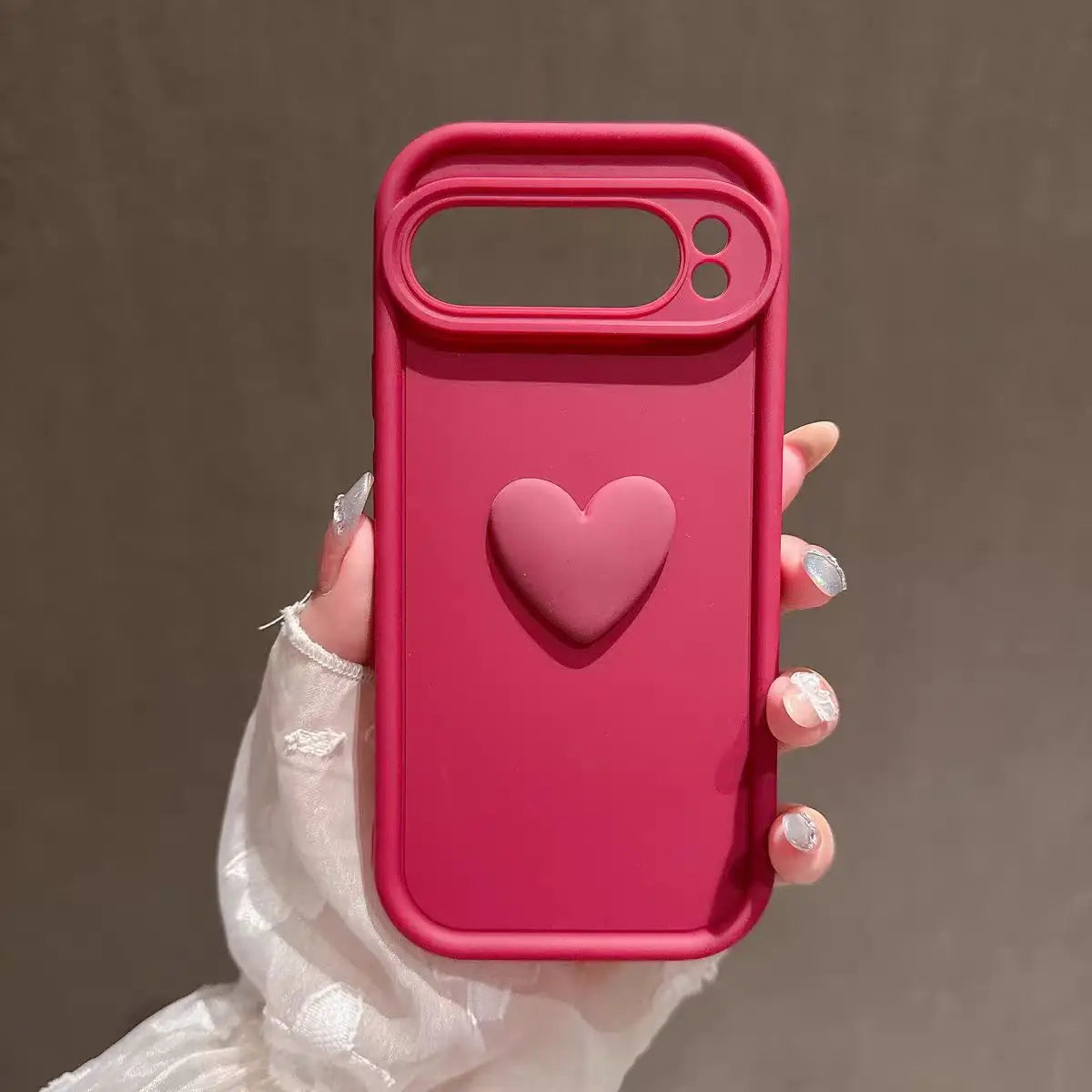 3D Heart Phone Case – Cute Shockproof Protective Cover for iPhone/Samsung Charge Hub X