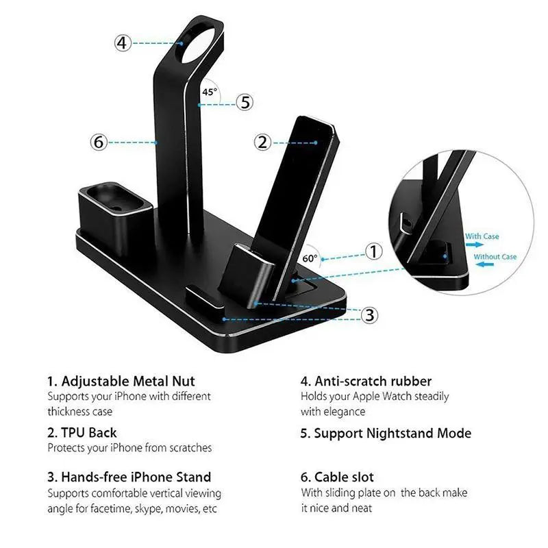 4 IN 1 AIRPODS CHARGING DOCK HOLDER Charge Hub X