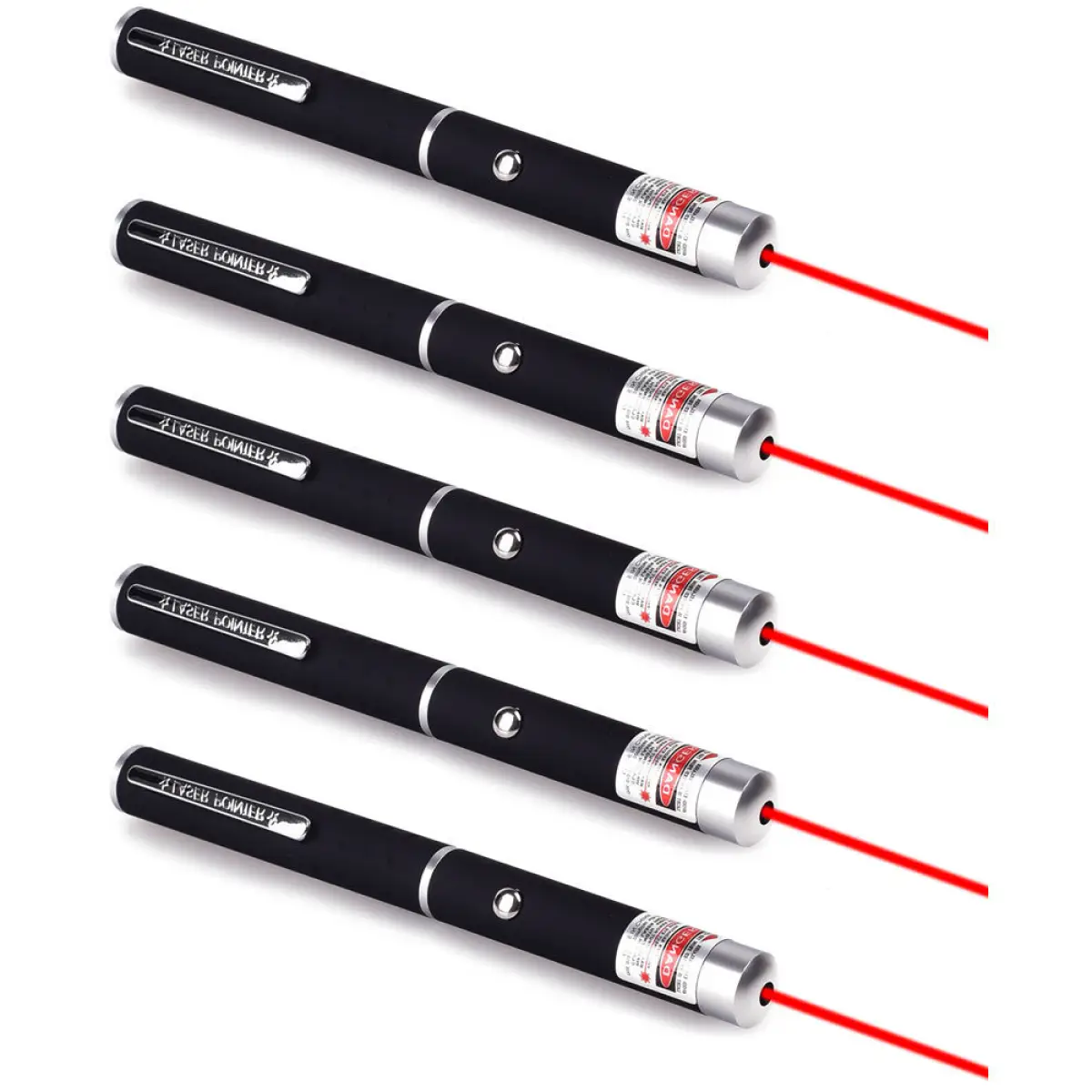 5 PCS Small Laser Pointer Pen 650nm Red Light Visible Beam 1mW For conference presentation N/A