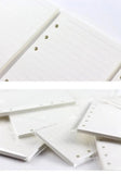 6-hole Notebook Loose-leaf Refill Blank Dot Matrix Horizontal Line Charge Hub X
