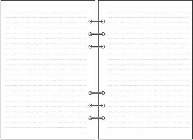 6-hole Notebook Loose-leaf Refill Blank Dot Matrix Horizontal Line Charge Hub X
