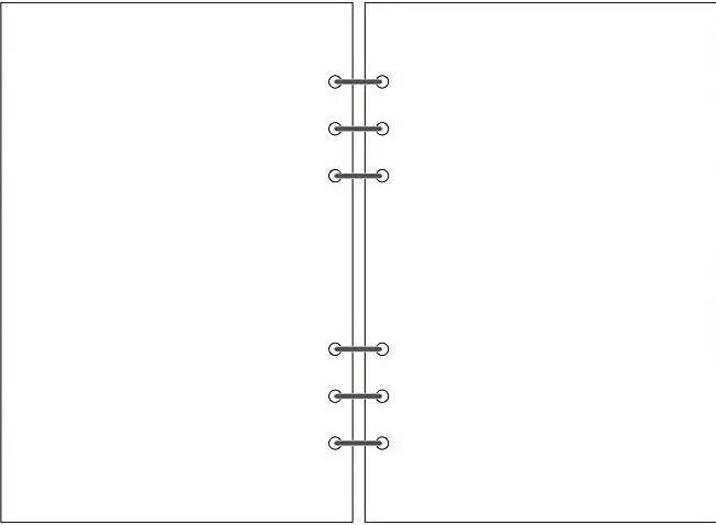 6-hole Notebook Loose-leaf Refill Blank Dot Matrix Horizontal Line Charge Hub X