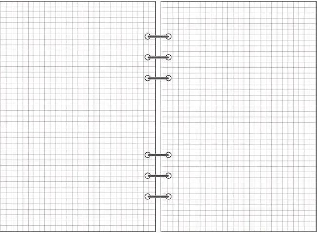 6-hole Notebook Loose-leaf Refill Blank Dot Matrix Horizontal Line Charge Hub X