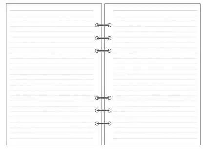 6-hole Notebook Loose-leaf Refill Blank Dot Matrix Horizontal Line Charge Hub X