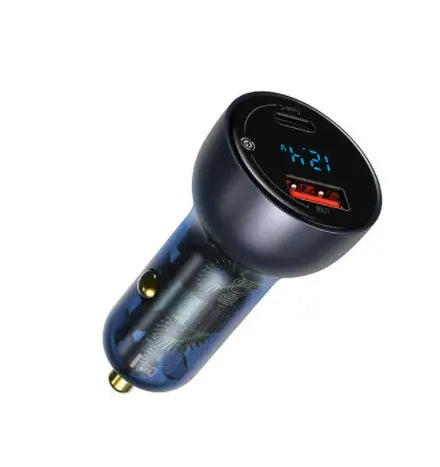 65W USB C Car Charger With Dual Ports Fast Charging Charge Hub X
