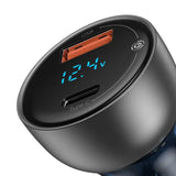 65W USB C Car Charger With Dual Ports Fast Charging Charge Hub X