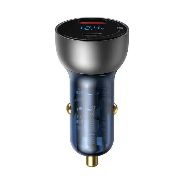 65W USB C Car Charger With Dual Ports Fast Charging Charge Hub X