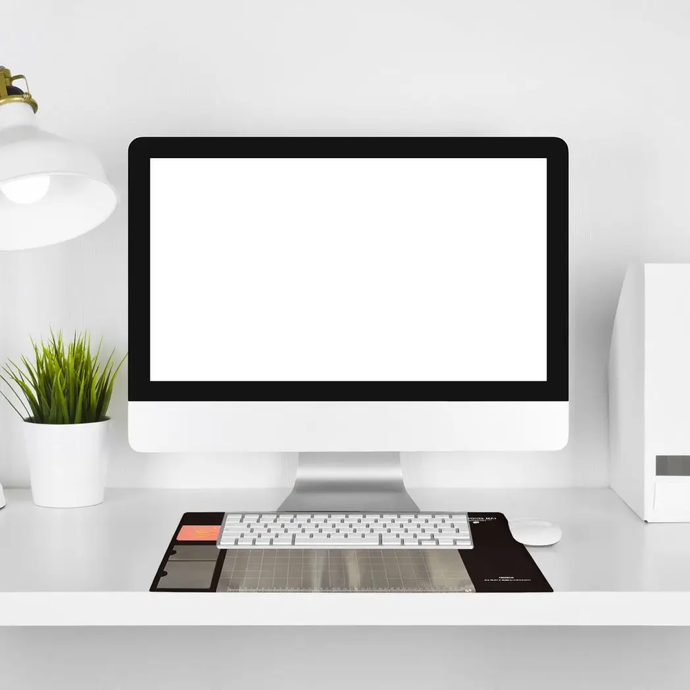 AQ Multifunctional & Eco-friendly Office Desk Mouse Mat PVC+DS Material, Brown Aquarius