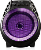 Akai A58168 Vibes 4 Inch LED Party Speaker, Bluetooth Connectivity, Wireless & Portable, 5W, Black AKAI