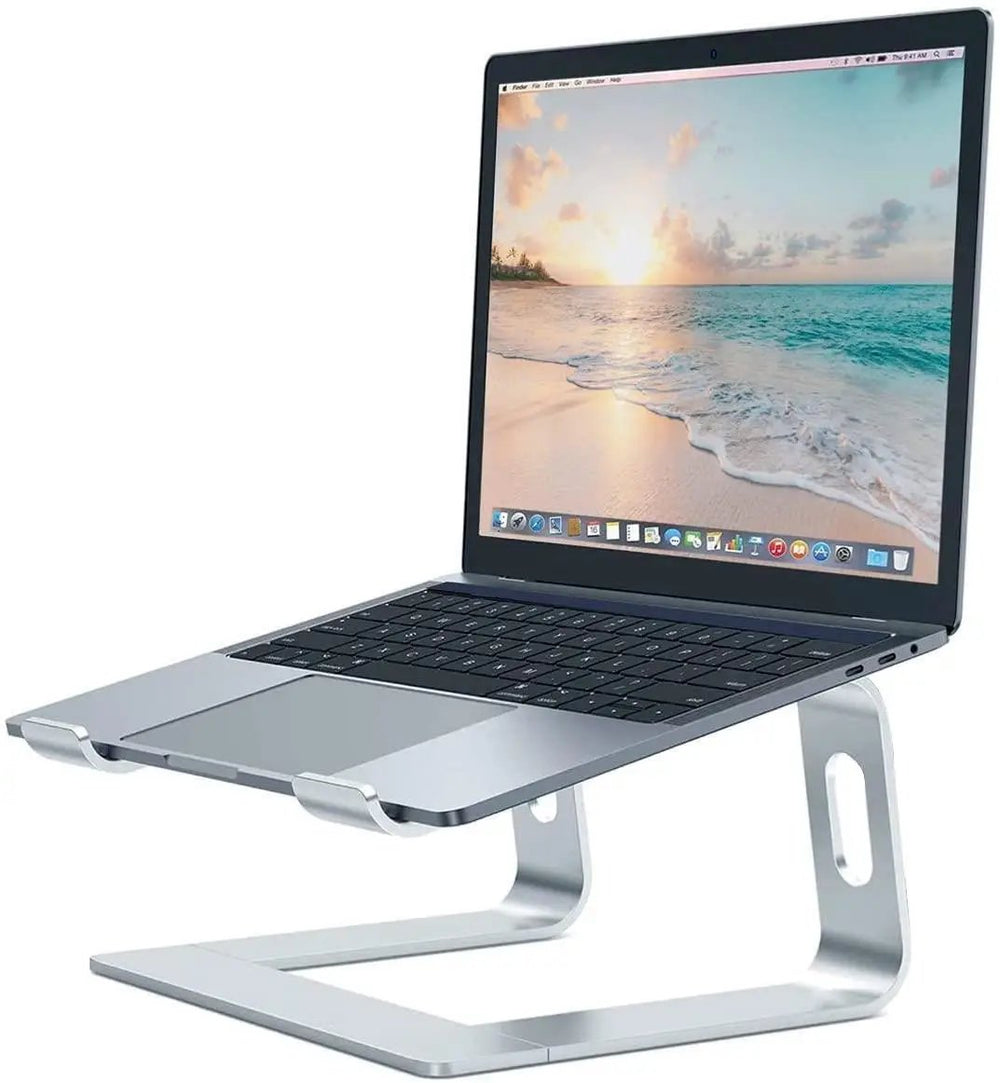 Aspect Metal Desktop Laptop Stand Compatible with All MacBook and Laptops Size Range 10 to 15.6 Inches (SLIVER) ASPECT