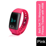 BaS-TeK T1 Waterproof Fitness Tracker with HRM - Pink Bas-Tek