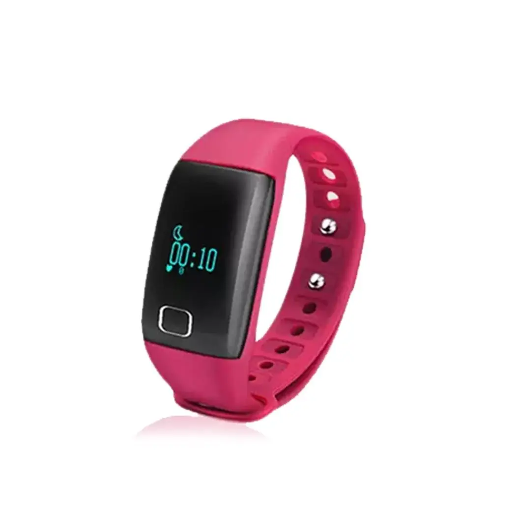 BaS-TeK T1 Waterproof Fitness Tracker with HRM - Pink Bas-Tek
