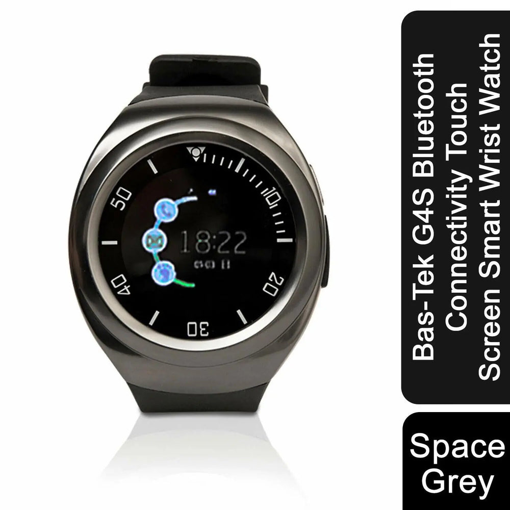 Bas-Tek G4S Bluetooth Connectivity Touch Screen Smart Wrist Watch, space Grey Aquarius