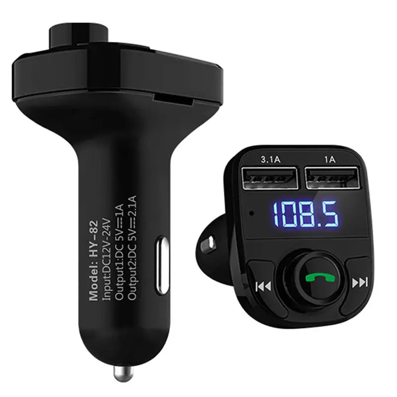 Bluetooth Car FM Transmitter With Handsfree Calling USB Charge Hub X