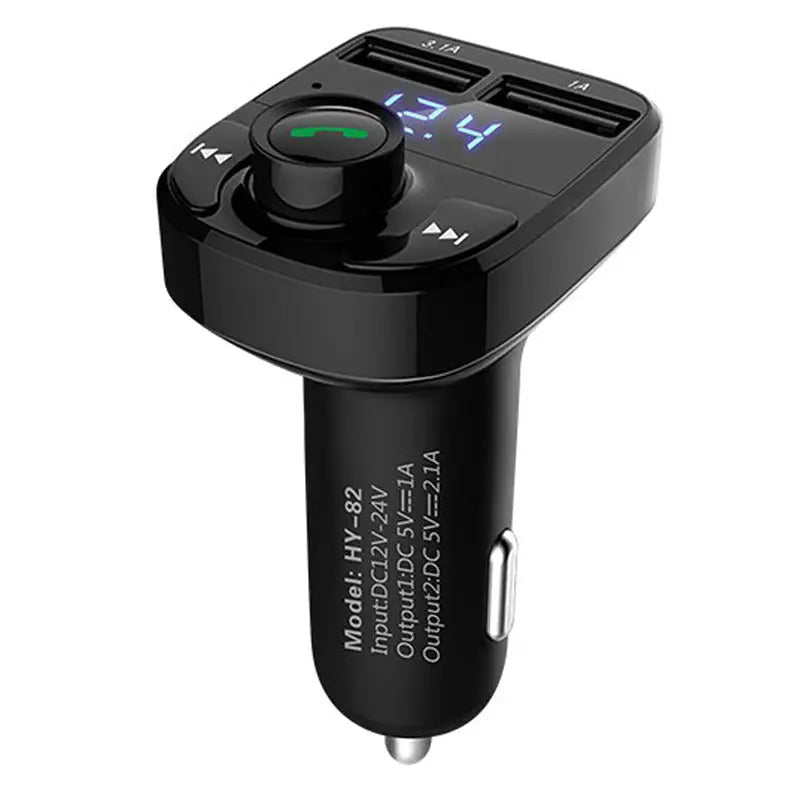 Bluetooth Car FM Transmitter With Handsfree Calling USB Charge Hub X
