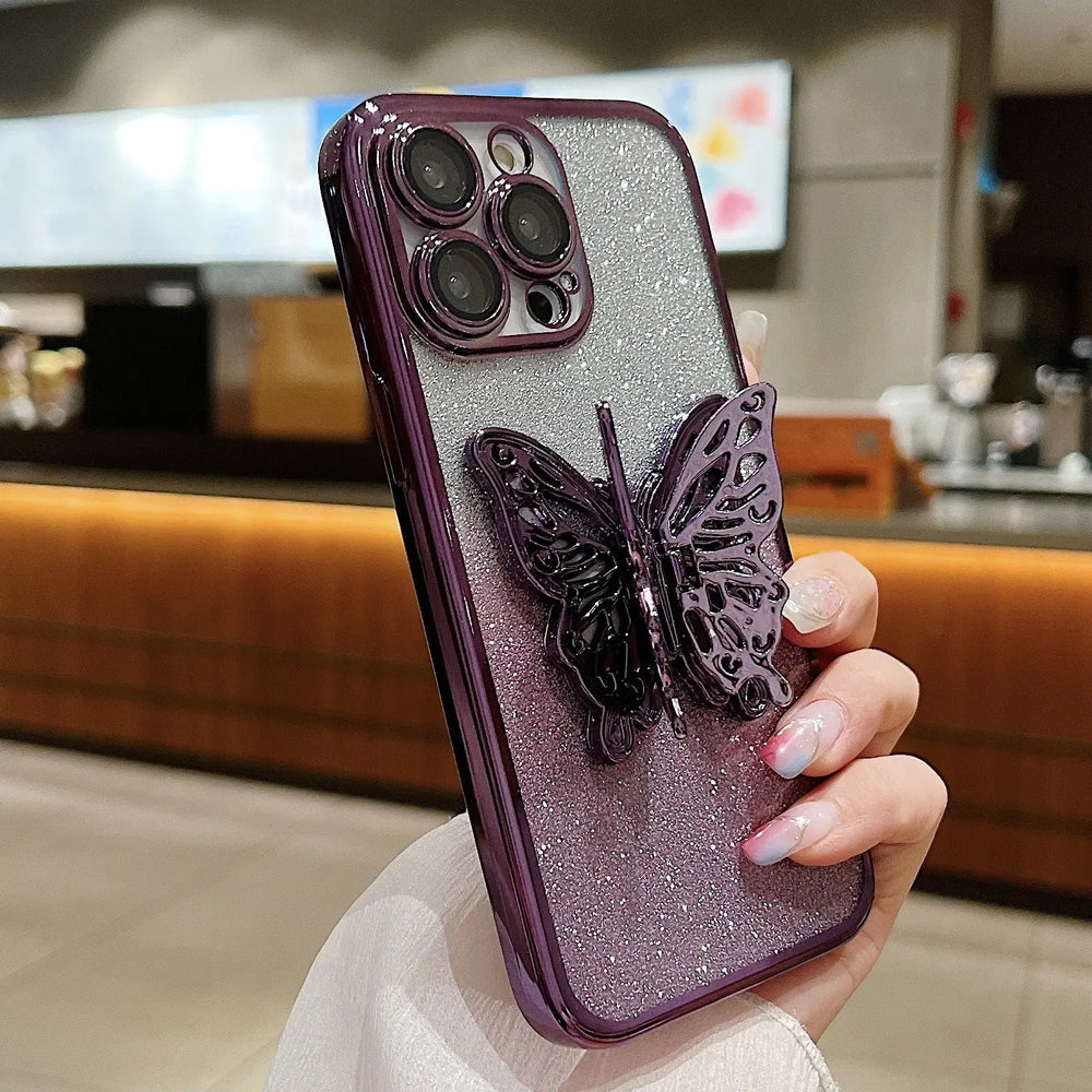 Butterfly Phone Case TPU Shockproof Protective Cover Charge Hub X
