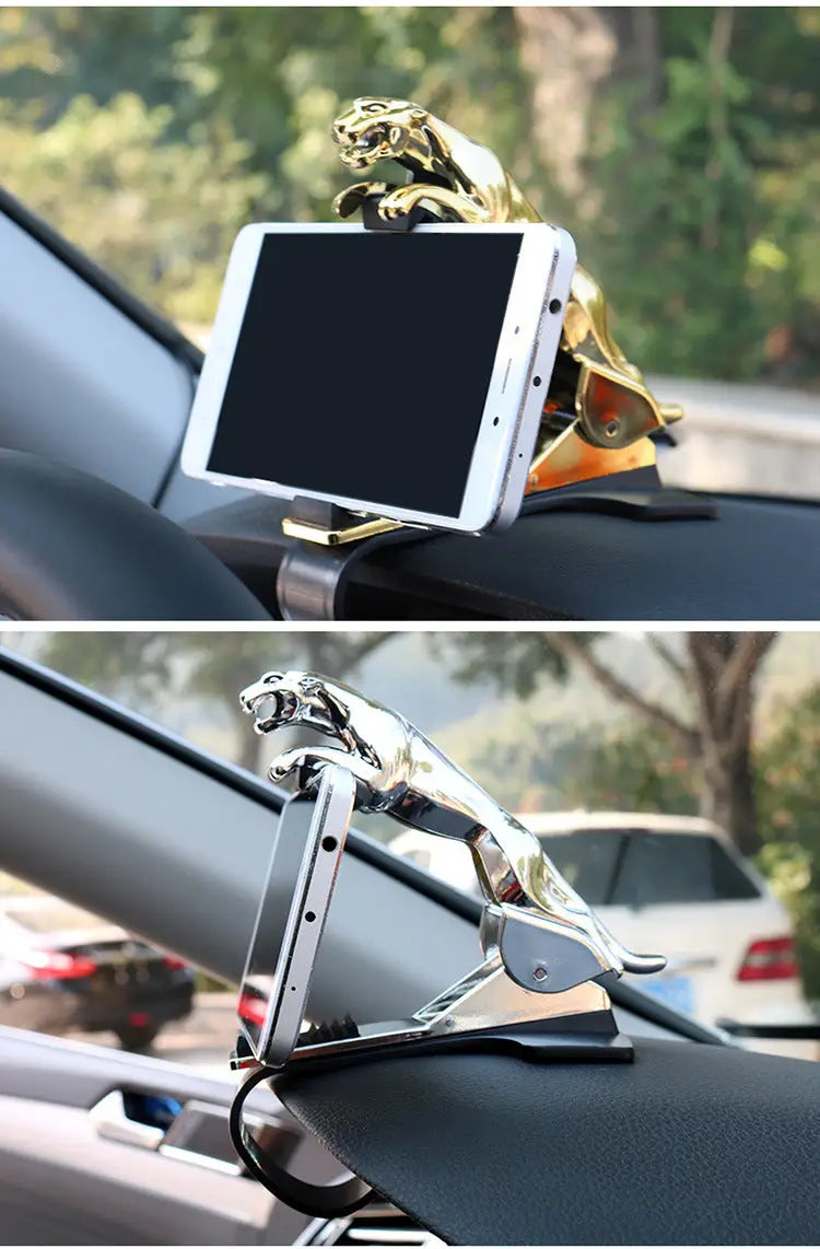 Car-Accessories Phone-Holder Gps-Stand Cellphone Adjustable Jaguar-Design 360-Degree Charge Hub X