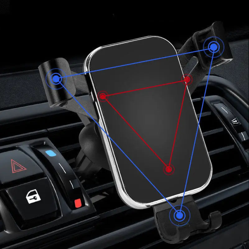 Car Phone Holder Aluminum Alloy Air Vent Mount Universal Mobile Stand Bracket Charge Hub X