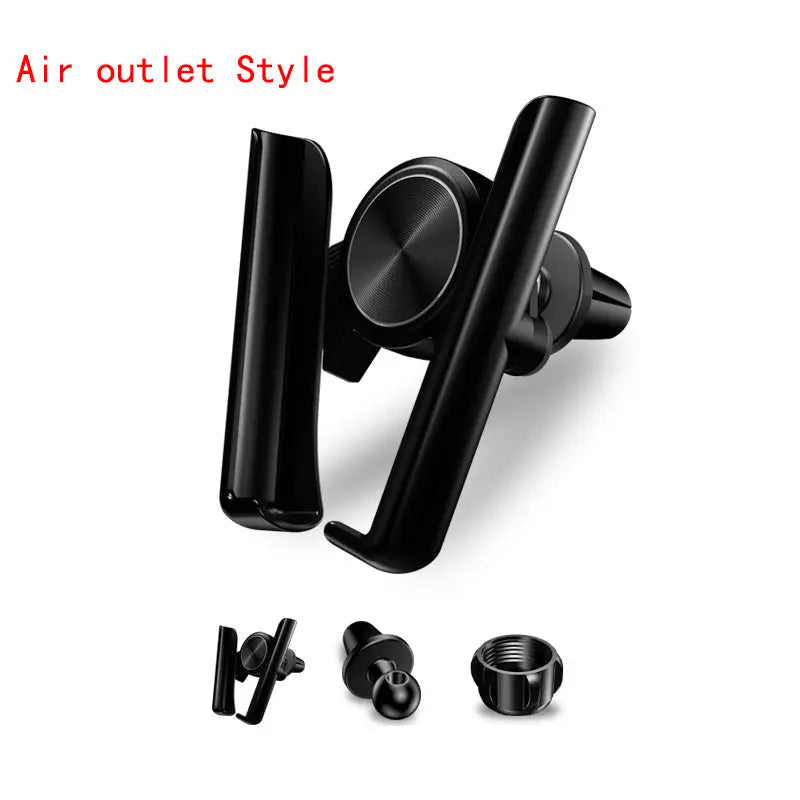 Car Phone Holder with Automatic Clamping – Elastic Adjustable Mobile Mount Charge Hub X