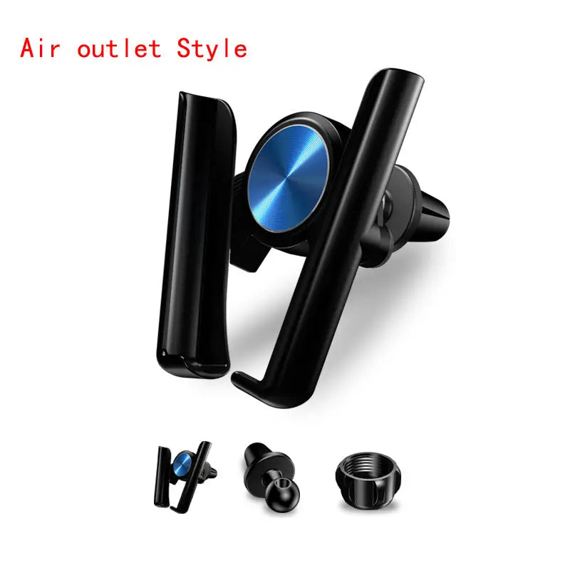 Car Phone Holder with Automatic Clamping – Elastic Adjustable Mobile Mount Charge Hub X