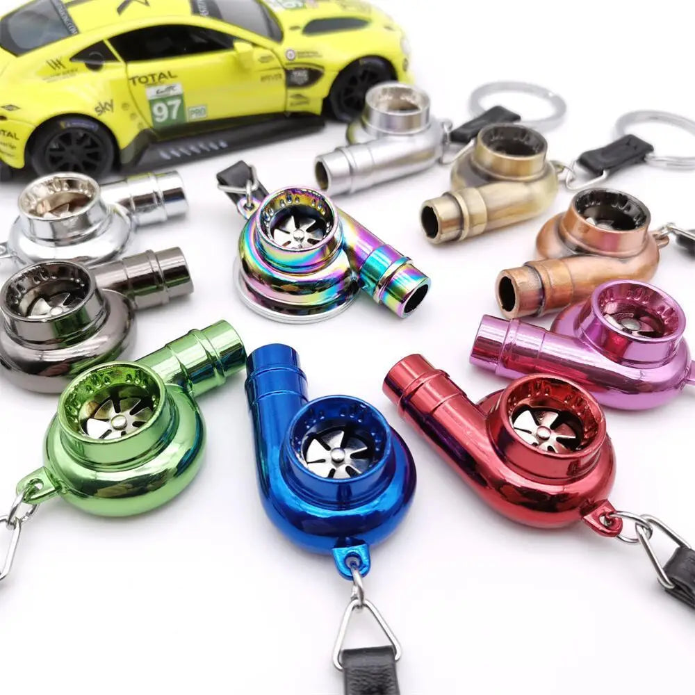 Car Turbo Whistle Modeling Simulation Alloy Metal Keychains Charge Hub X