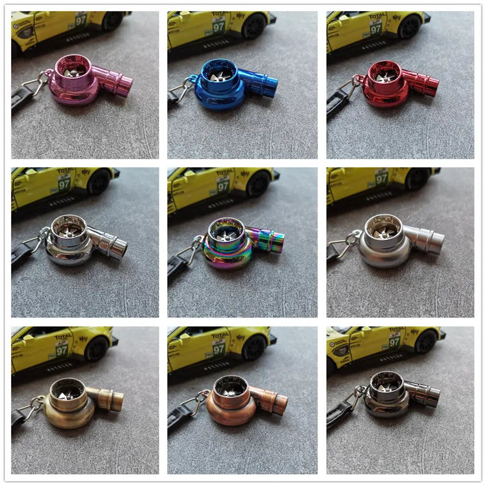 Car Turbo Whistle Modeling Simulation Alloy Metal Keychains Charge Hub X