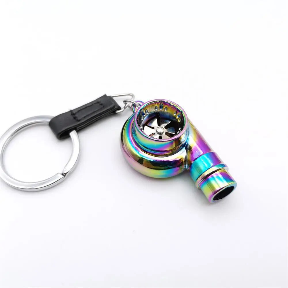Car Turbo Whistle Modeling Simulation Alloy Metal Keychains Charge Hub X