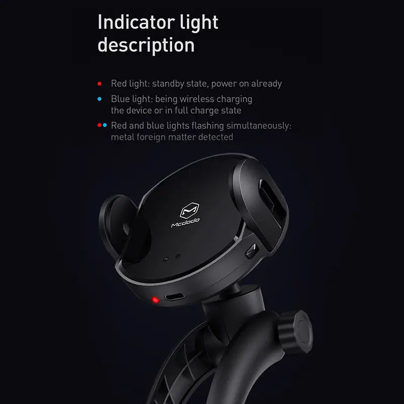Car Wireless Charging Phone Holder With Infrared Sensor Charge Hub X