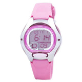 Casio Ladies Digital Pink Rubber Strap Watch - LW-200-4BVDF Casio