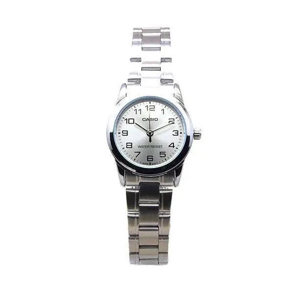 Casio Women's Analogue Stainless Steel Easy Reader Silver Dial Watch - LTP-V001D-7BUDF Casio