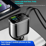Cigarette Lighter Folding Double Flexible Wire Car Charger - Charge Hub X