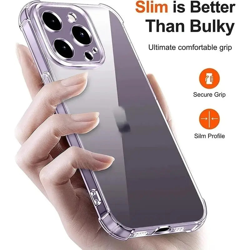 Clear Phone Case – Shockproof, Transparent Drop-Resistant Protective Cover Charge Hub X