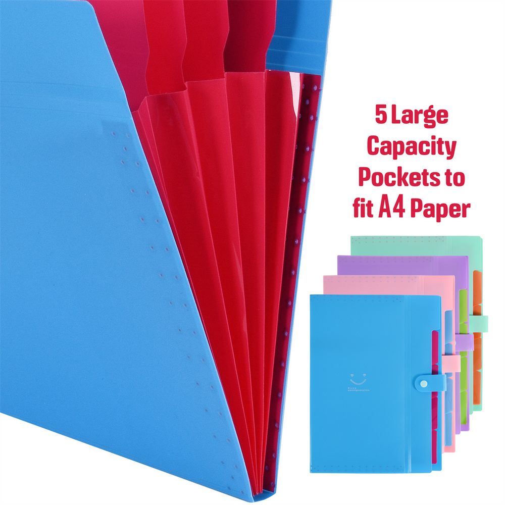 Colourful Plastic File Organisers Pack Of 4 Unbranded