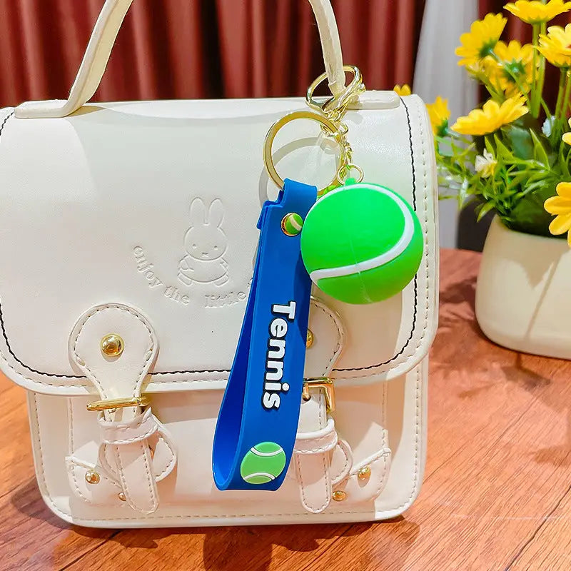 Creative Cartoon Ball Series Basketball Keychain Pendant Men's And Women's Schoolbags Ornaments Charge Hub X