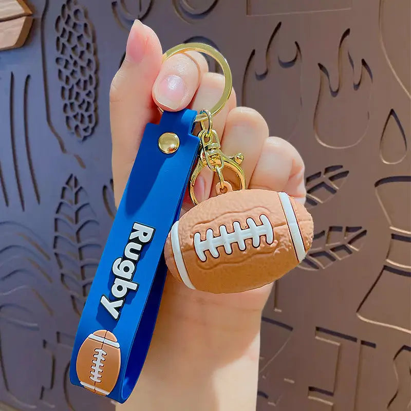 Creative Cartoon Ball Series Basketball Keychain Pendant Men's And Women's Schoolbags Ornaments Charge Hub X